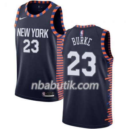 NBA Mænd Trøje New York Knicks Trey Burke 23 2018-19 Nike City Edition Navy Swingman NBA Mænd Trøje New York Knicks Trey Burke 23 2018-19 Nike City Edition Navy Swingman